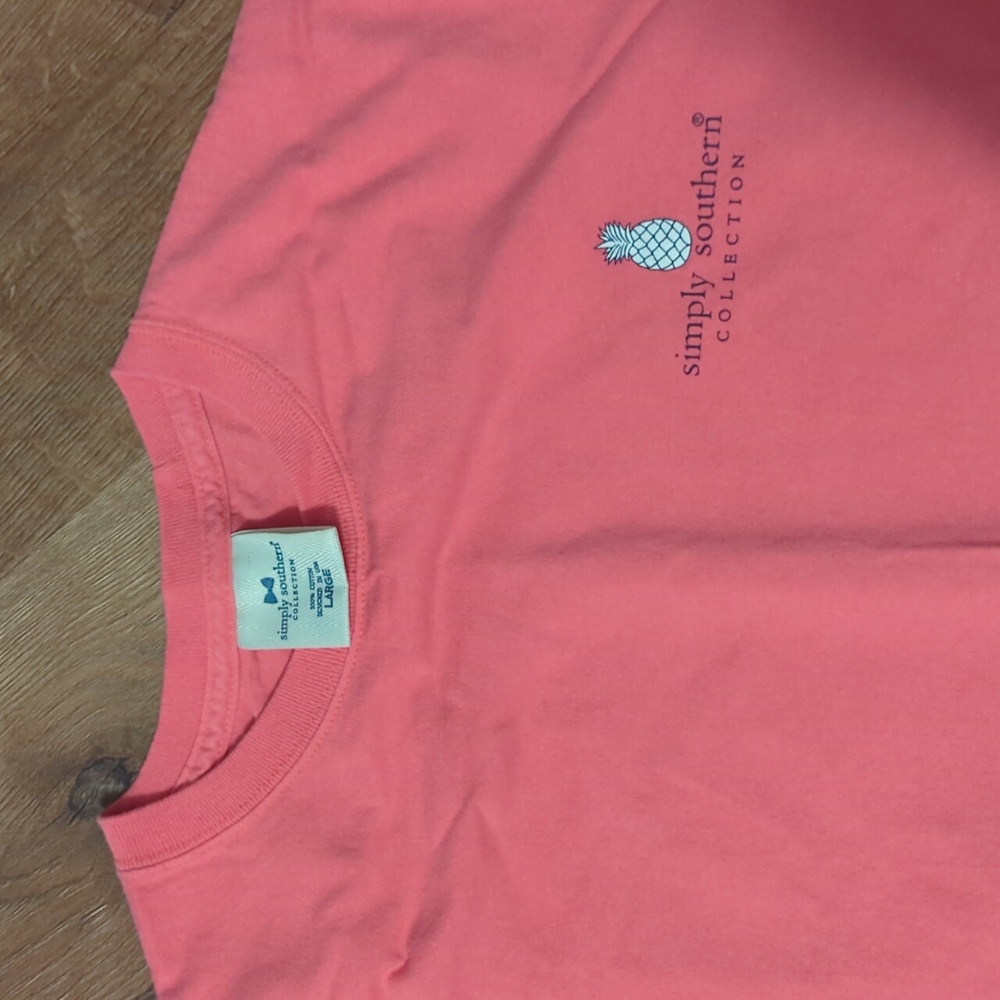 Simply Southern Coral T-Shirt - Picture 2 of 3